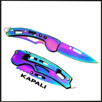 Uyguna-Yakala Kemer Klipsli Hologram Katlanır Cep Çakısı -K.639