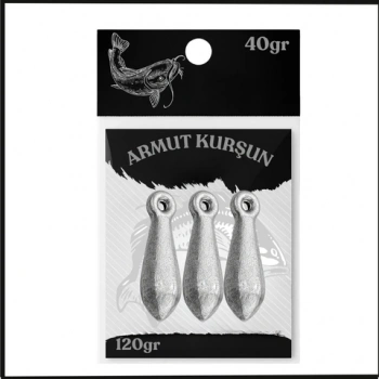 Uyguna-Yakala 40gr - (120gr Paket) Dip Kurşunu - Armut Olta Kurşunu - SUN.139
