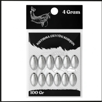 Uyguna-Yakala 4 Gram - 100 Gr Paket Kıstırma (Zeytin) Kurşun - Olta Kurşunu - SUN.152