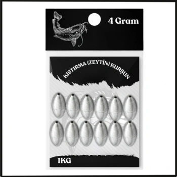 Uyguna-Yakala 4 Gram - 1KG Kıstırma (Zeytin) Kurşun - Olta Kurşunu - SUN.159