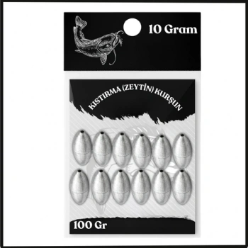 Uyguna-Yakala 10 Gram - 100 Gr Paket Kıstırma (Zeytin) Kurşun - Olta Kurşunu - SUN.154