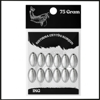 Uyguna-Yakala 75 Gram - 1KG Kıstırma (Zeytin) Kurşun - Olta Kurşunu - SUN.165