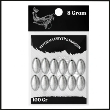 Uyguna-Yakala 8 Gram - 100 Gr Paket Kıstırma (Zeytin) Kurşun - Olta Kurşunu -SUN.153