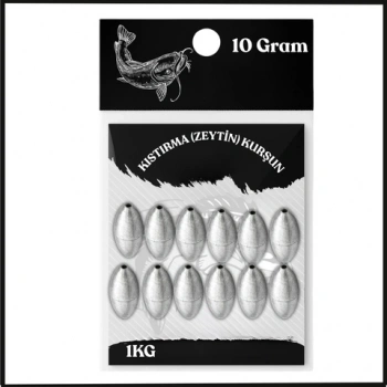 Uyguna-Yakala 10 Gram - 1KG Kıstırma (Zeytin) Kurşun - Olta Kurşunu - SUN.161
