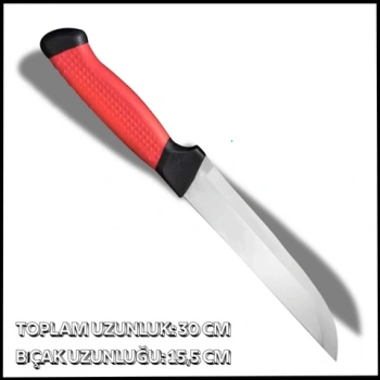 Uyguna-Yakala Silikon Saplı Kasap Bıçağı  Kesme - Kurban - BIC.177