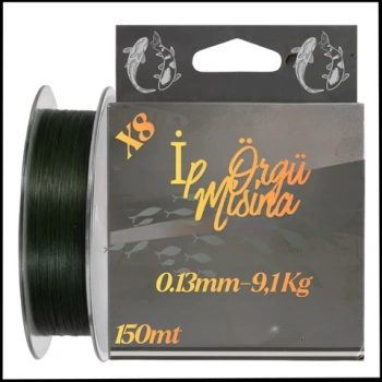 Uyguna-Yakala Yeşil - 8 Kat - 150mt - 0.13mm İp Örgü Misina -NA.105