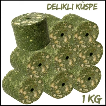 Uyguna-Yakala Yeşil - 1 KG Paket Silindir - Sazan Yemi - Delikli Küspe - Mısır - SPE.151