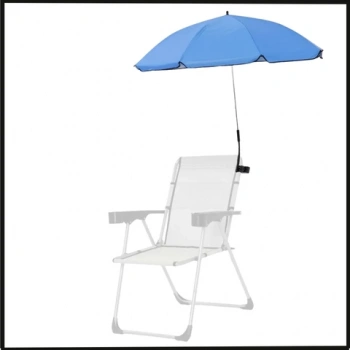 Uyguna-Yakala Mavi Şezlong Şemsiyesi Kamp Sandalyesi Şemsiyesi - 31A1-M