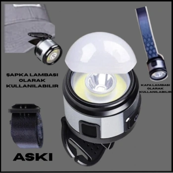 7 Mod Şarjlı Kafa ve Kamp Lambası Güçlü LED Aydınlatma Çok Amaçlı Kullanım WT-618
