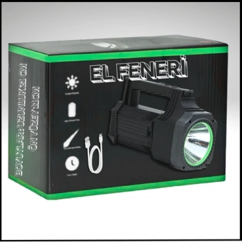 25W LED Şarjlı El Feneri – Kamp, ve Acil Durum için Güçlü Aydınlatma WT-417