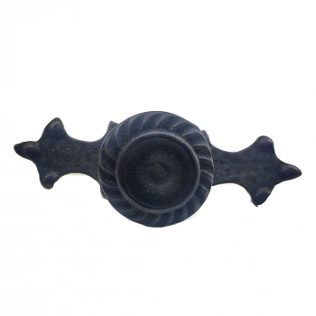 Antika Tarz Dekoratif Pirinç Çizgili Düğme - 35x100 mm, Büyük, Oksit