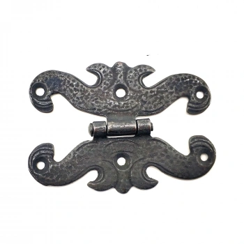 Antika Tarz Dekoratif Pirinç Menteşe - 63x45 mm, Oksit