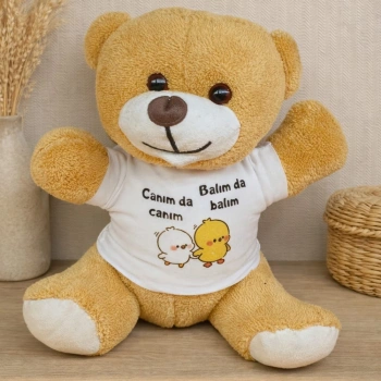 Canım Da Canım Balım Da Balım Tişörtlü Peluş Ayıcık