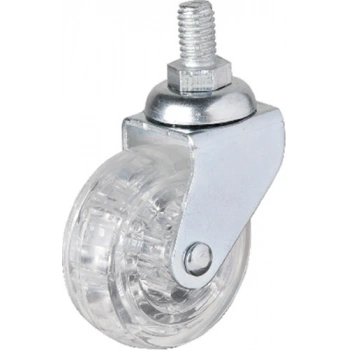 Hts 326 - 50x20 mm Şeffaf Makaralı Vidalı Teker 4 Adet