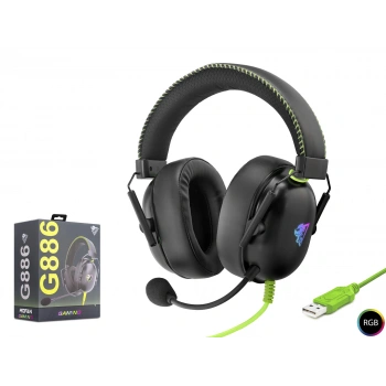 Kulaklik Usb Rgb 7.1 - Si̇yah/Yeşi̇l G886