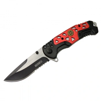 Lanmark MX10B Kırmızı Testereli Outdoor Çakı 21 cm - , Perçinli