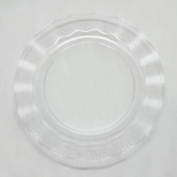 Şeffaf Lüks Plastik Mika Yuvarlak Tabak 22 Cm 6 Adet