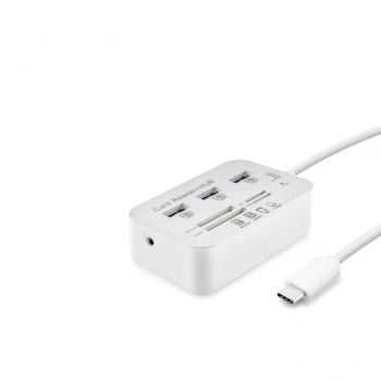 Type-C Hub 3*Usb3.0 + Ms + Sd + M2 + Tf 20Cm Beyaz HDX7029