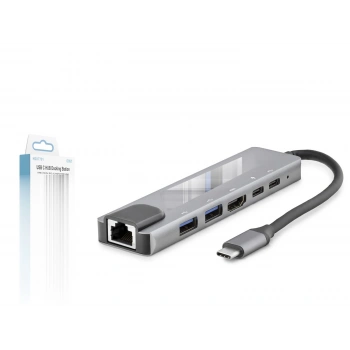 Type-C Hub Hdmi 4K Usb 3.0 Lan 6 Port - Gri HDX7791
