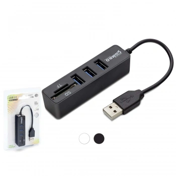 Usb Hub 3*Usb + Sd + Tf Siyah HDX7009