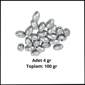 Uyguna-Yakala - 100 Gr Paket-4 Gram Birim-Kıstırma Zeytin Gezer Olta Kurşunu-SUN.098