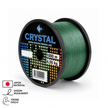 Uyguna-Yakala 1000 MT Bobin Misina - Crystal - Yeşil - Ekstra Güçlü - 0,25 MM
