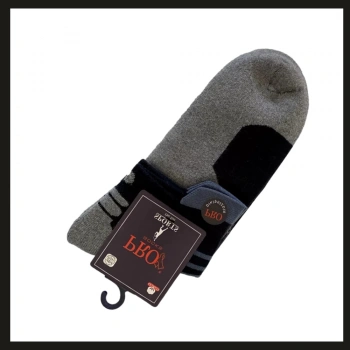 Uyguna-Yakala Gri 41-44 Dukha Havlu Erkek Patik Çorabı-RAP.152