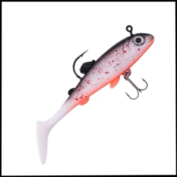 Uyguna-Yakala 15g 100mm Kor Silikon Sahte Balık - Üçlü İğneli - UV Boyalı - H-1072-7