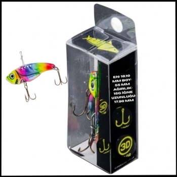 Uyguna-Yakala 15g 55mm- Titreşim Yem -Gökkuşağı Öfkesi- UV Boyalı-YEM.753