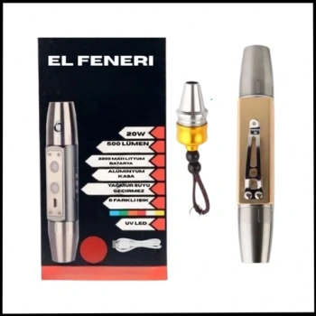 Uyguna-Yakala 20W Gold Su Geçirmez-Uv Ledli El Feneri-NER.476