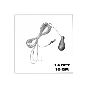 Uyguna-Yakala 10 gr-3 İğneli Kurşunlu Fırdöndülü Dip Beden Oltası Takımı-TAK.152