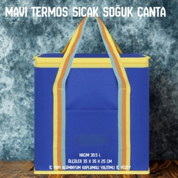 Uyguna-Yakala 30.5 L Mavi Termos Sıcak Soğuk Çanta-70779503