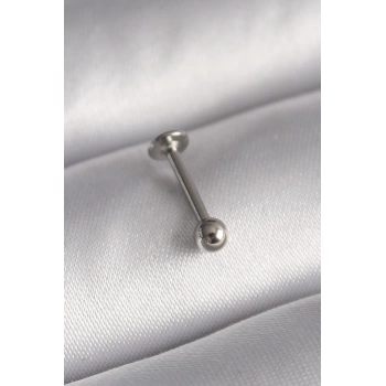Uyguna-Yakala 316L Çelik Gümüş Renk Topçuk Model Piercing - TJ-PR1371