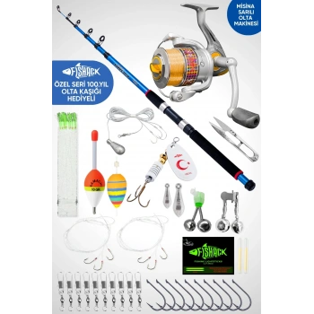 Uyguna-Yakala 35 Parça Tam Takım Olta Seti - 300cm Kamış 30-60GR / 40lık Makine - Tüm Deniz ve Göller İçin