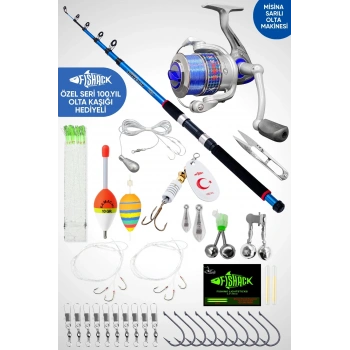 Uyguna-Yakala 35 Parça Tam Takım Olta Seti - 300cm Kamış 30-60GR / 40lık Makine (XA) - Tüm Deniz ve Göller İçin