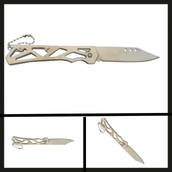 Uyguna-Yakala Büyük Parlak Beyaz 3839 İthal Cep Çakısı-CAK.370