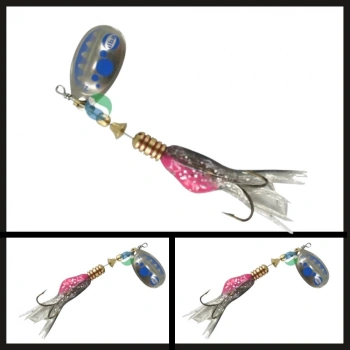 Uyguna-Yakala Gümüş/mavi Yemli No:3 Tondo Bubble Döner Kaşık-KAŞ.190