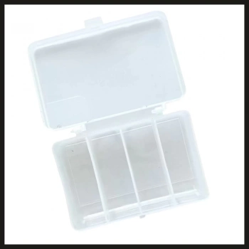 Uyguna-Yakala (128x90x30mm) 4 Bölmeli Şeffaf Kutu-ÇAN.040