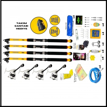 Uyguna-Yakala 4lü Sazan Olta Seti XL - 3.60MT/50-100GR-LER.079