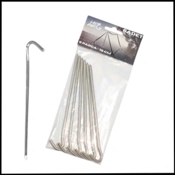 Uyguna-Yakala 6 Parça - 18 cm -Çadır Kazığı - C-Kafa -DIR.157