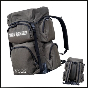 Uyguna-Yakala 70 LT. - Haki - Sırt Çantası - Balıkçı - OM.199