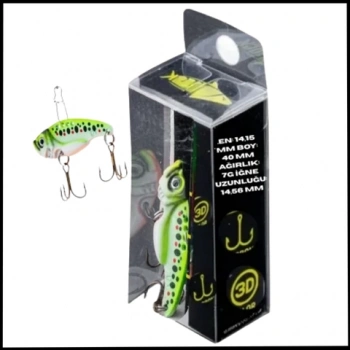 Uyguna-Yakala  7g 40mm- Titreşim Yem -Ateş Solungacı- UV Boyalı-YEM.738