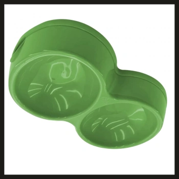 Uyguna-Yakala Yeşil 8566 Çiftli Kedi/köpek Mama Kabı-VCL.113