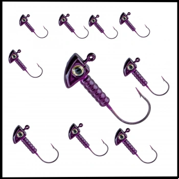 Uyguna-Yakala 8 gr -Mor  -Kurşunlu  Olta İğnesi Zoka -10 Adet ALA.285