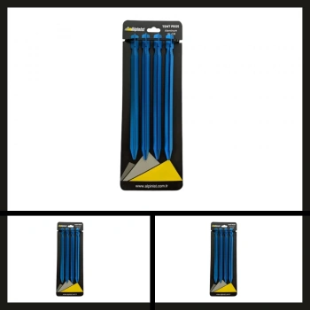 Uyguna-Yakala 18 Cm Mavi 4 Adet Alpinist Alüminyum 6061 Çadır Kazığı-DIR.088