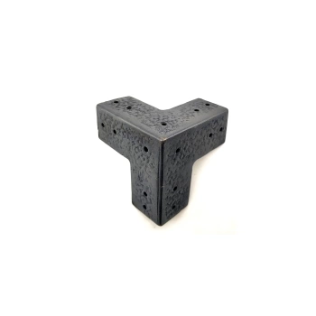 Uyguna-Yakala Antika Tarz Dekoratif Pirinç Köşe Gönye - 68x68 mm, Oksit