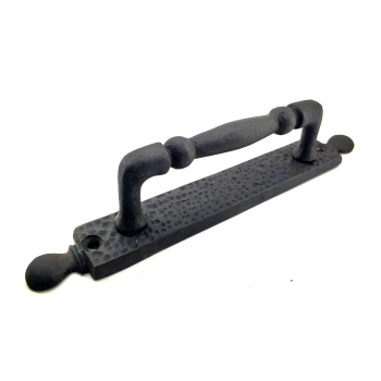 Uyguna-Yakala Antika Tarz Dekoratif Pirinç Misket Çekme Kapı Kolu - 223x33 mm, Oksit