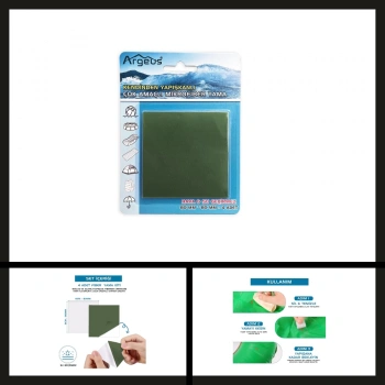 Uyguna-Yakala Haki Argeus 4 Adet Yapışkanlı Fiber Çadır Tamir Yaması-DIR.114