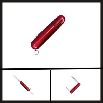 Uyguna-Yakala Kırmızı (k5017-30) Argeus Çift Ağızlı Cep Çakısı-CAK.419