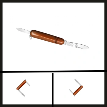 Uyguna-Yakala  Turuncu (k5017-30) Çift Ağızlı Cep Çakısı-CAK.418